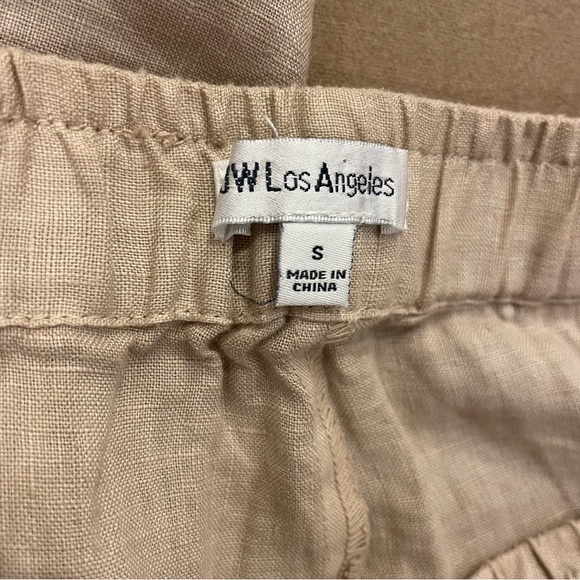 JW Los Angeles Linen Embroidered Joggers Size Small - Picture 9 of 13